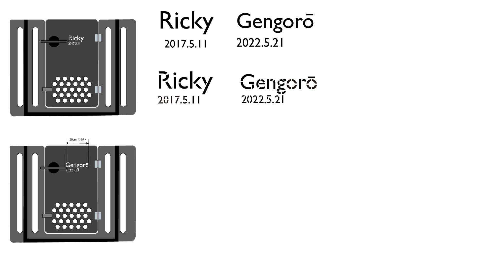 F様専用 G65 2ドア200cm×100cm×高650(箱サイズ)KURO名入れ